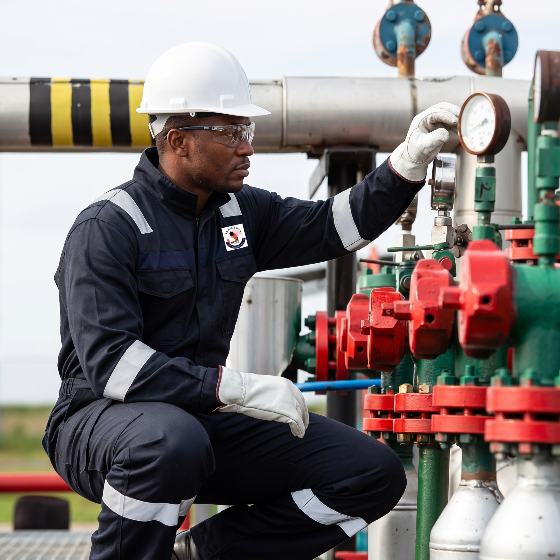 Jaletan technician verifying field operations before handover